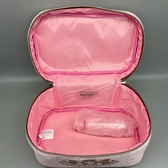 Juicy couture pink velour cosmetic bag - Picture 9 of 10